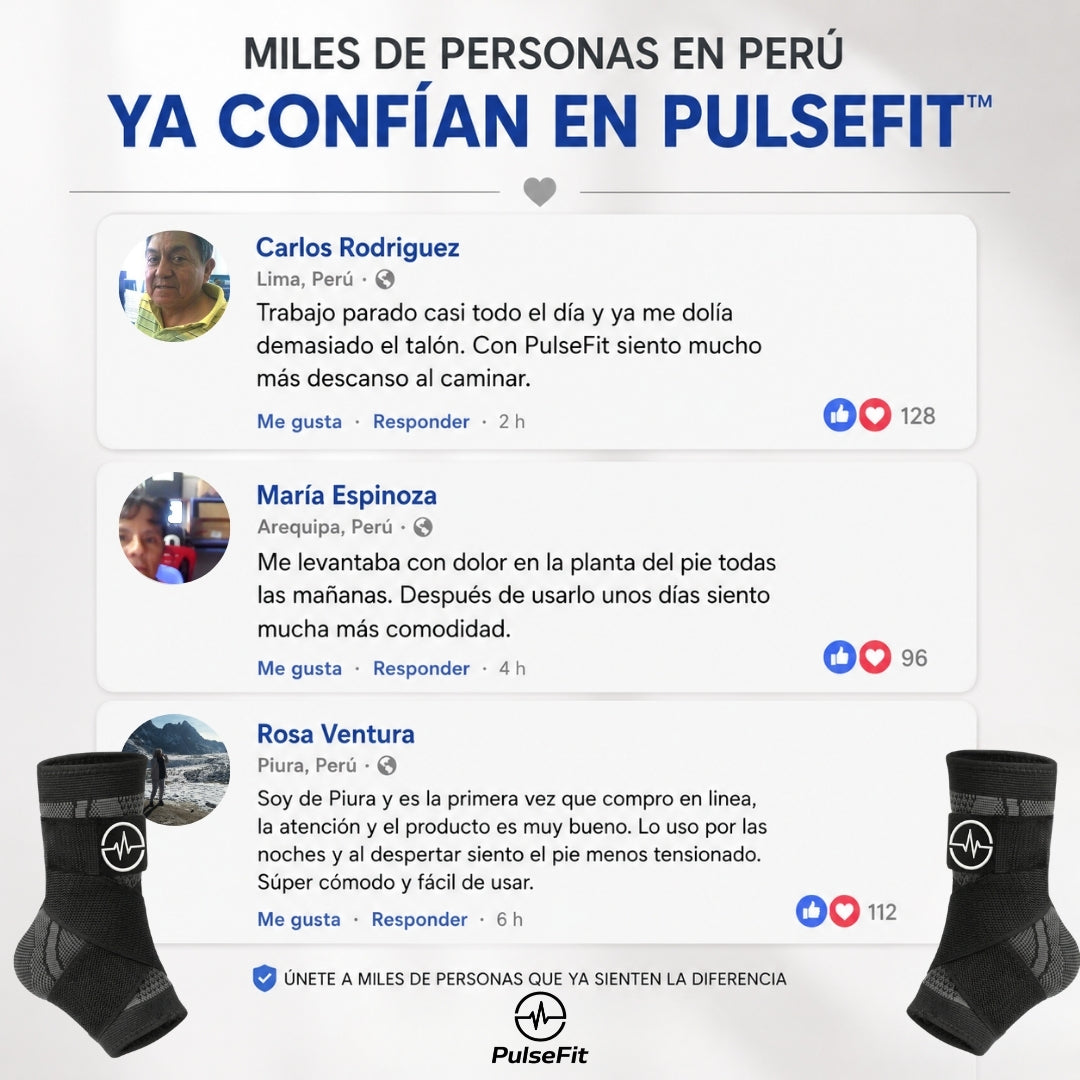 Soporte Compresivo para Tobillo PulseFit™ Alivio del dolor de talón